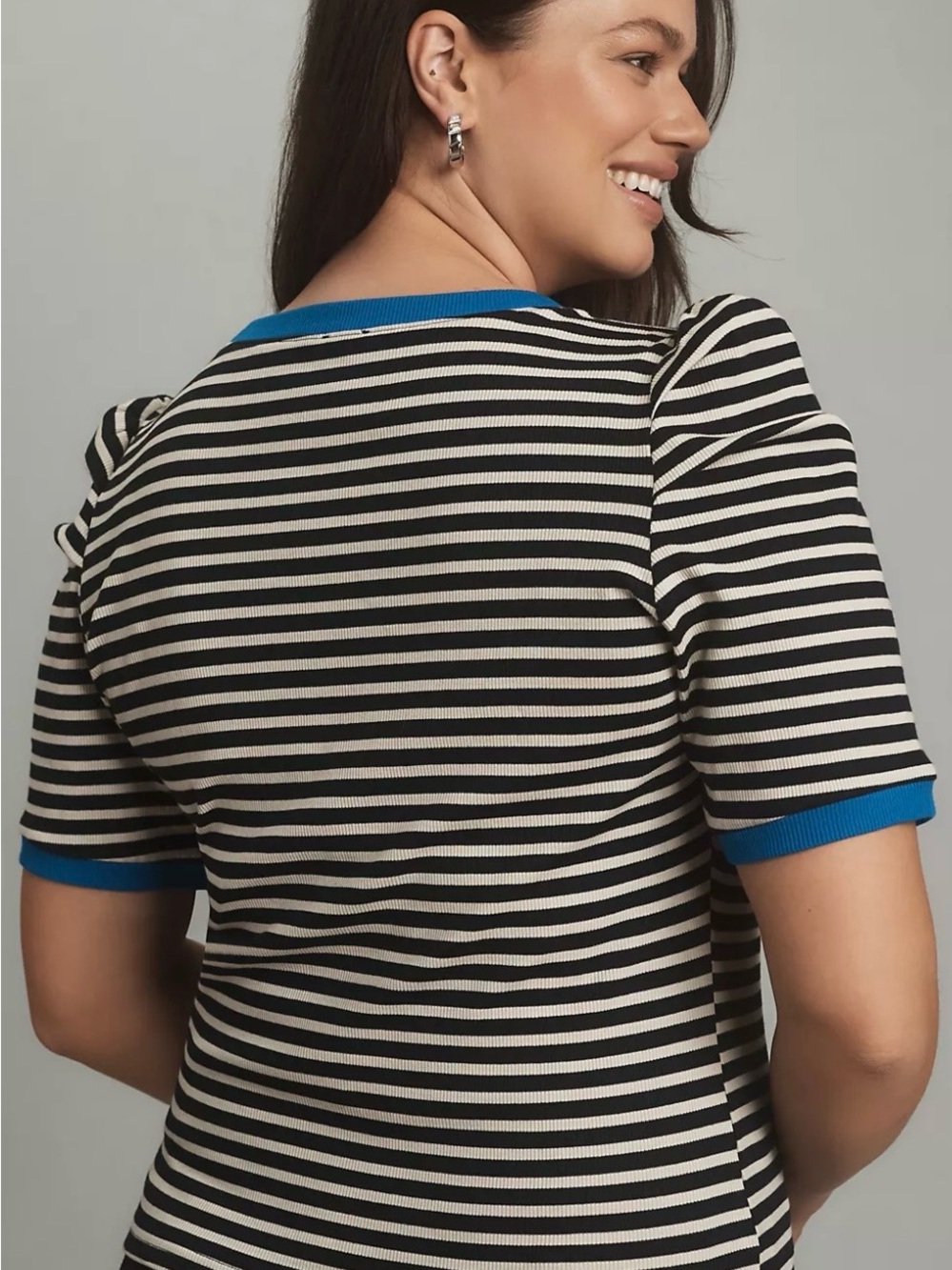 Maeve Puff Sleeves Striped top - Picture 9 of 9